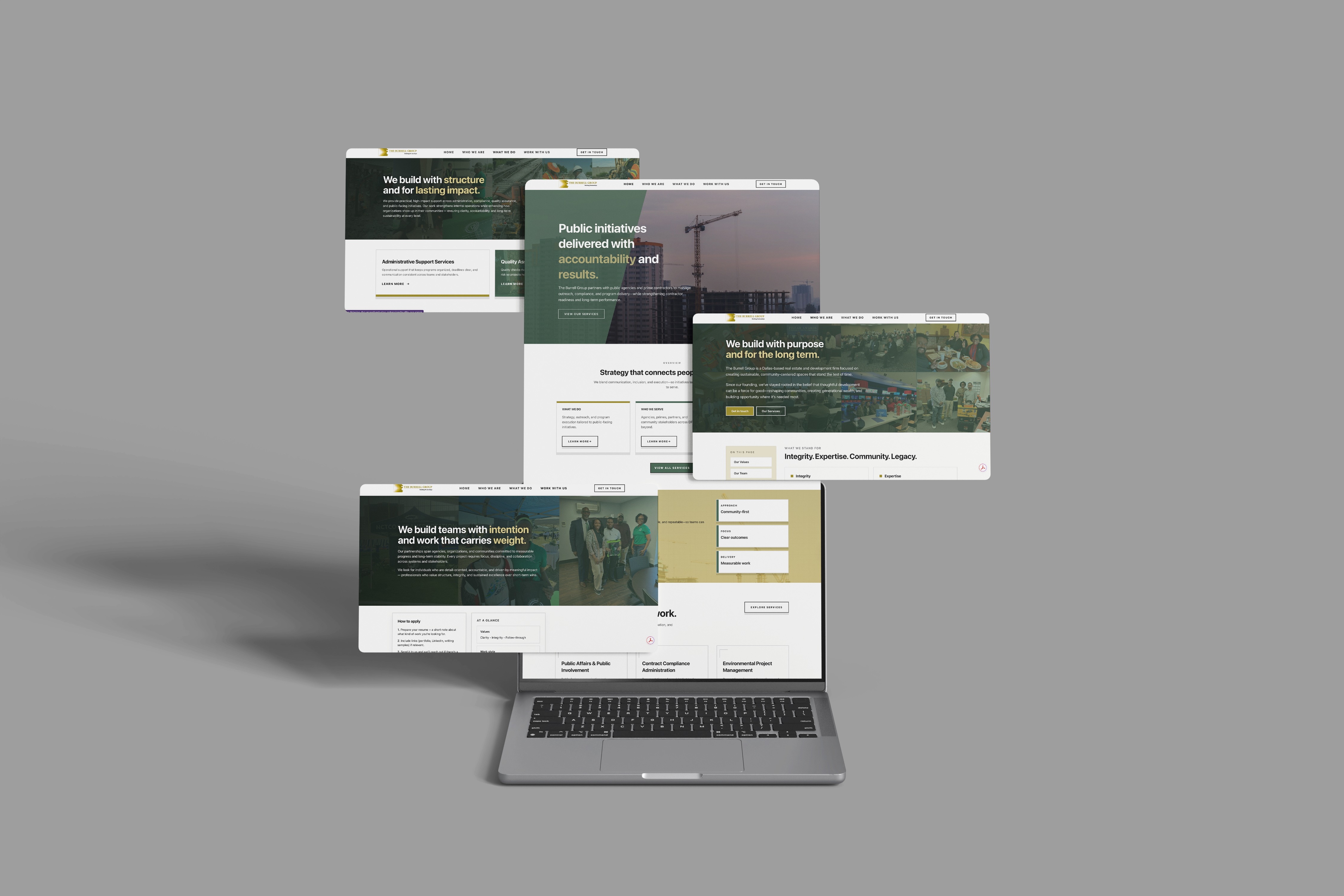 Consulting and Construction website redesign